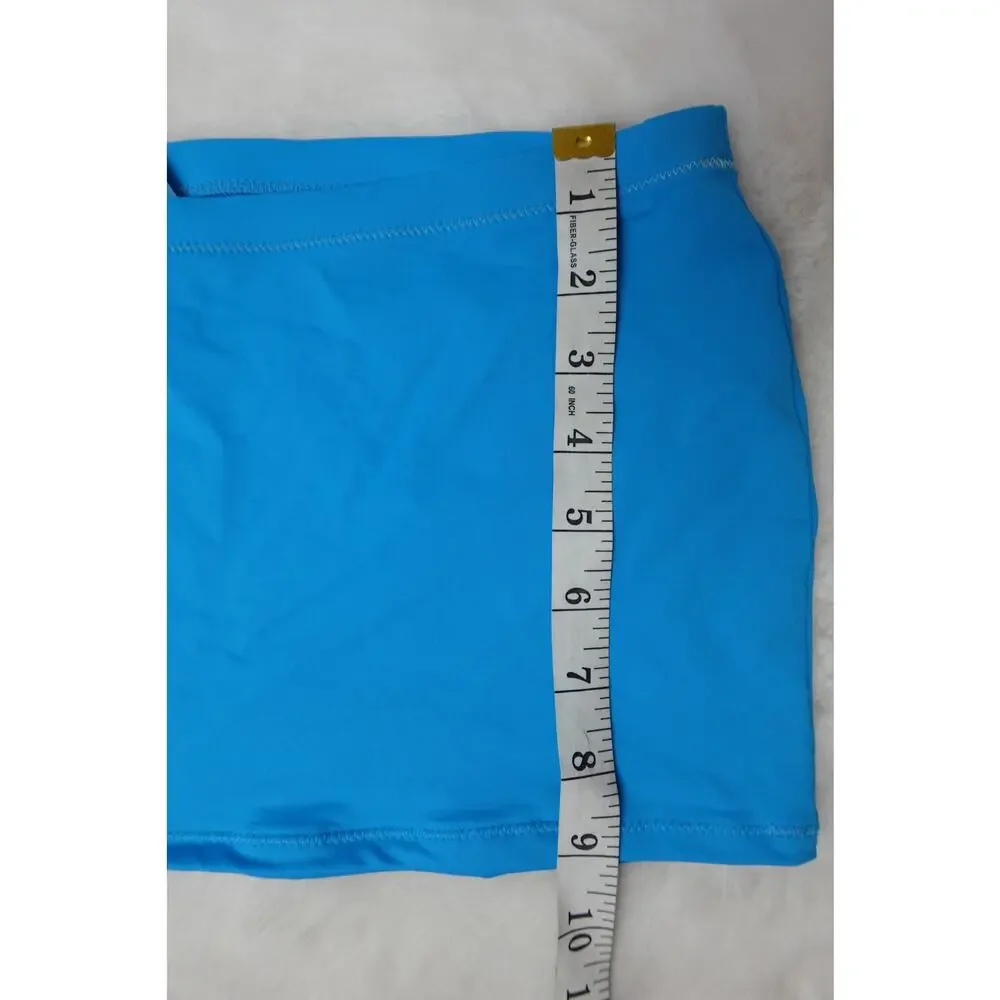 Skims Recycled Swim Micro Mini Skirt in Turquoise size small